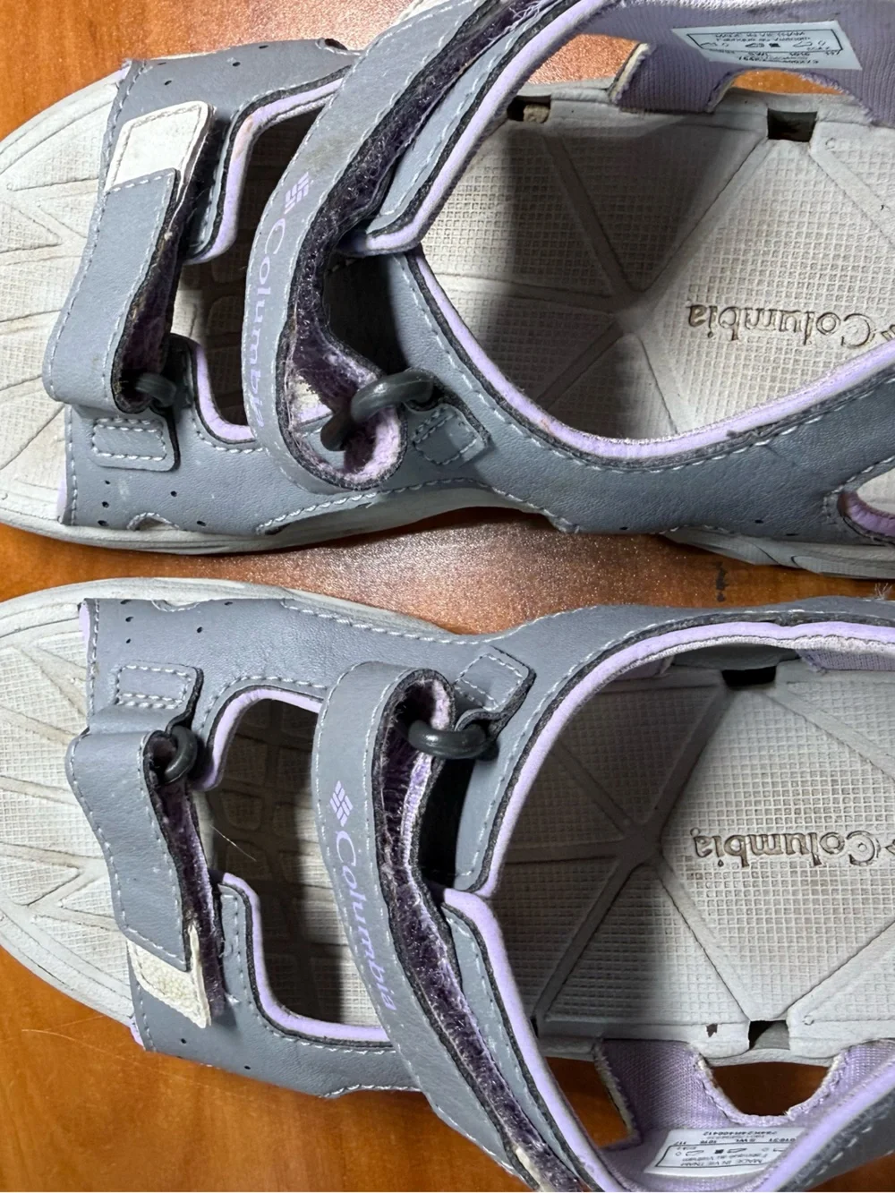 Columbia Techsun Vent Sandal Youth # BY4566‎ 032 Purple Grey Adjustable Size 2